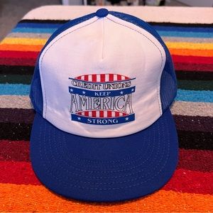 Credit Unions Keep America Strong SnapBack Trucker Hat made in USA Challenger